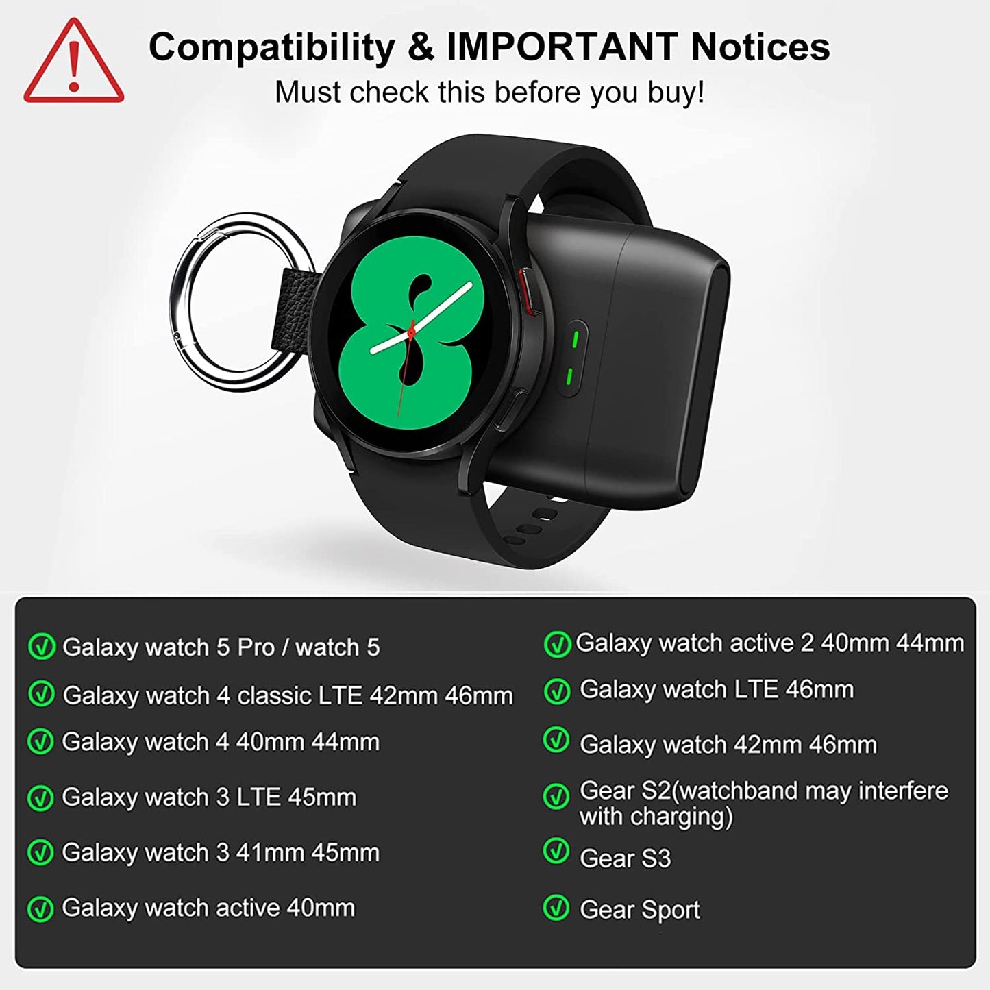 Carregador sem fio para Samsung Galaxy Watch 5 4 3. - SKILL-SELL