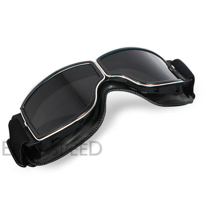Óculos de motocicleta vintage à prova de vento Retro Motocross Ciclismo ao ar livre Óculos de proteção para os olhos Óculos de sol Óculos de sol - SKILL-SELL