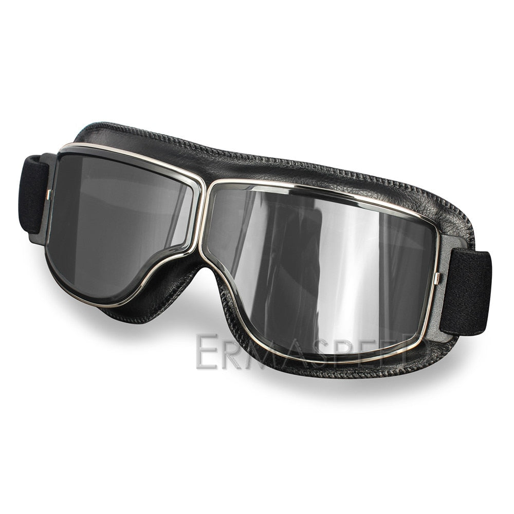 Óculos de motocicleta vintage à prova de vento Retro Motocross Ciclismo ao ar livre Óculos de proteção para os olhos Óculos de sol Óculos de sol - SKILL-SELL