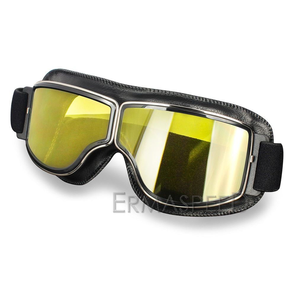 Vintage Motorcycle Glasses Windproof Retro Motocross Cycling Outdoor Dirt Bike Goggles Eye Protection Sunglasses Eyeglasses - SKILL-SELL