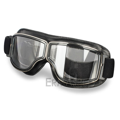 Óculos de motocicleta vintage à prova de vento Retro Motocross Ciclismo ao ar livre Óculos de proteção para os olhos Óculos de sol Óculos de sol - SKILL-SELL