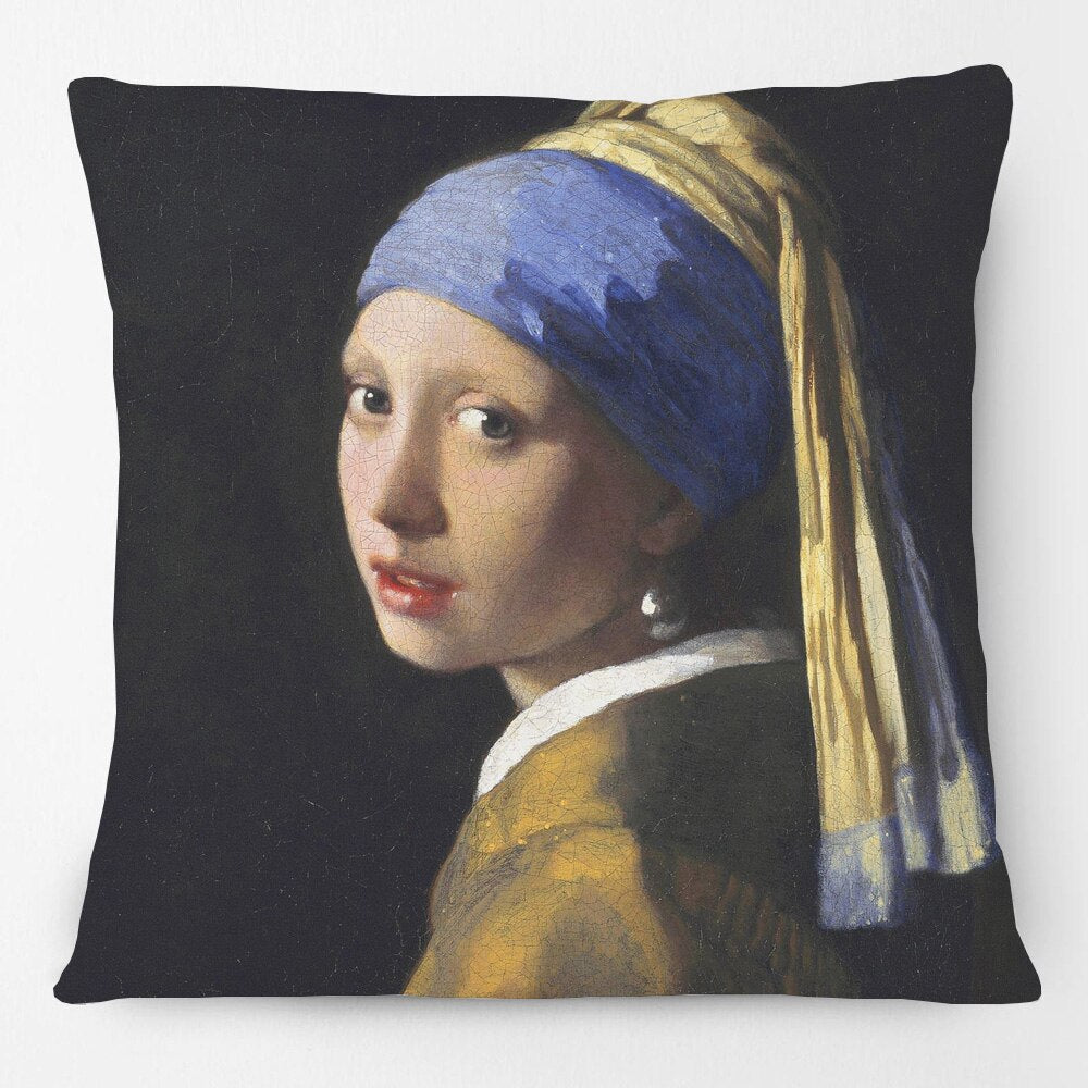 European Retro Vintage Famous Paintings Cushion Covers Venus The Girl with a Pearl Earring Print Pillow Case - SKILL-SELL