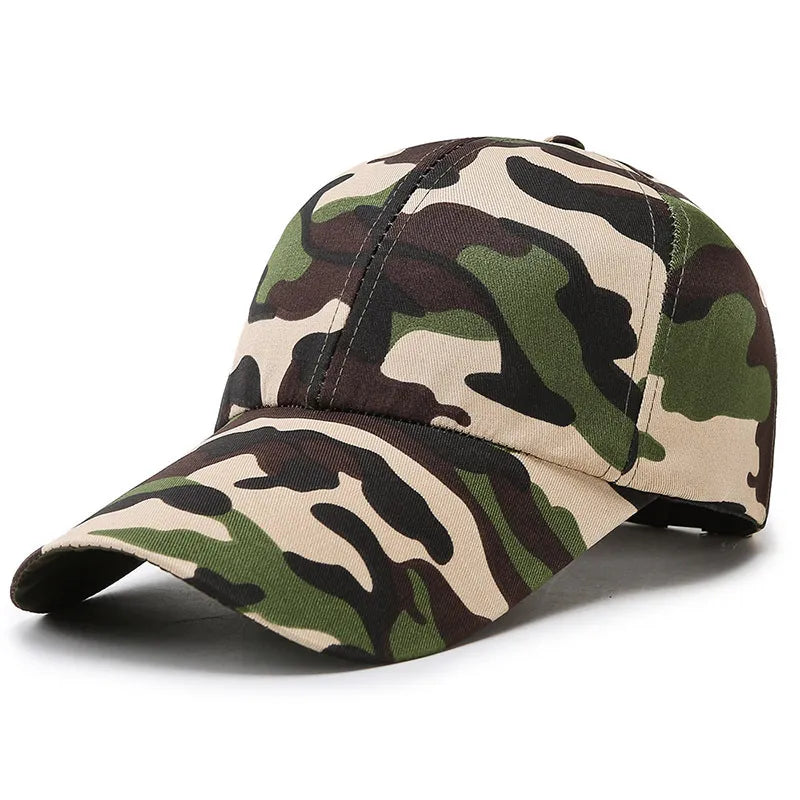 Boné de beisebol ajustável tático verão protetor solar chapéu camuflagem militar do exército camo airsoft caça acampamento caminhadas bonés de pesca - SKILL-SELL