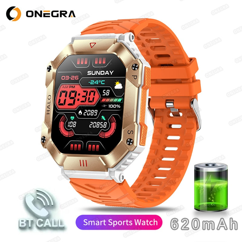 New Military Smart Watch Men IP67 Waterproof 620mAh Battery Ultra Long Standby Compass Bluetooth Call Outdoor Sports Smartwatch - SKILL-SELL