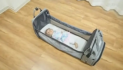 Nova bolsa para  Mãe e bebê  Berço leve multifuncional dobrável com mochila de grande capacidade para bebê
