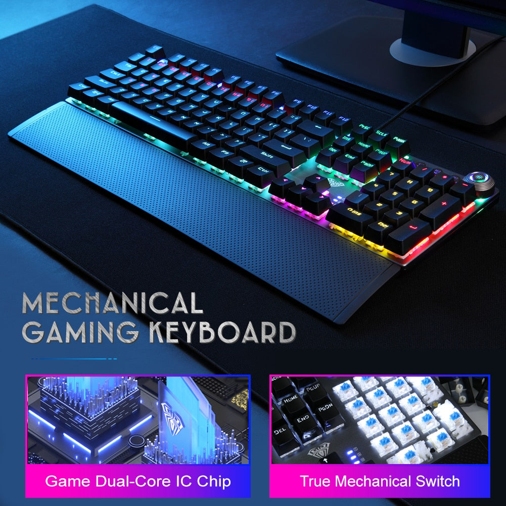 Teclado retroiluminado misto com fio para PC portátil para jogos - SKILL-SELL