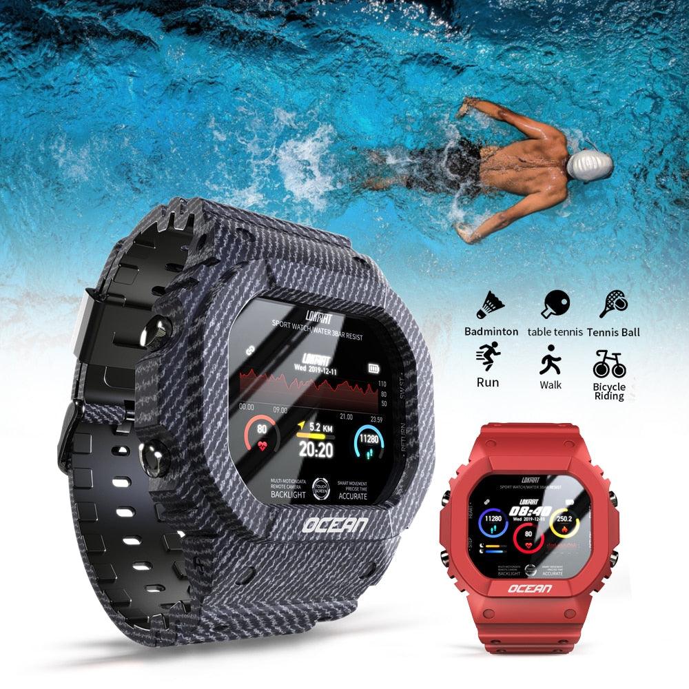 Lokmat oceano relógio inteligente para homens ; rastreador de fitness pressão arterial , monitor de freqüência cardiáca. - SKILL-SELL