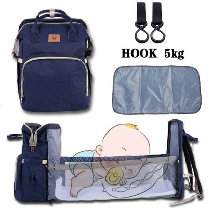 Bolsa de fraldas de bebê mochila X cama e bolsa de fraldas e utensílios. - SKILL-SELL